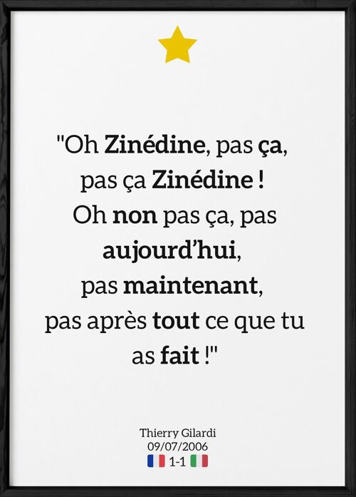 Affiche "Oh Zinédine"