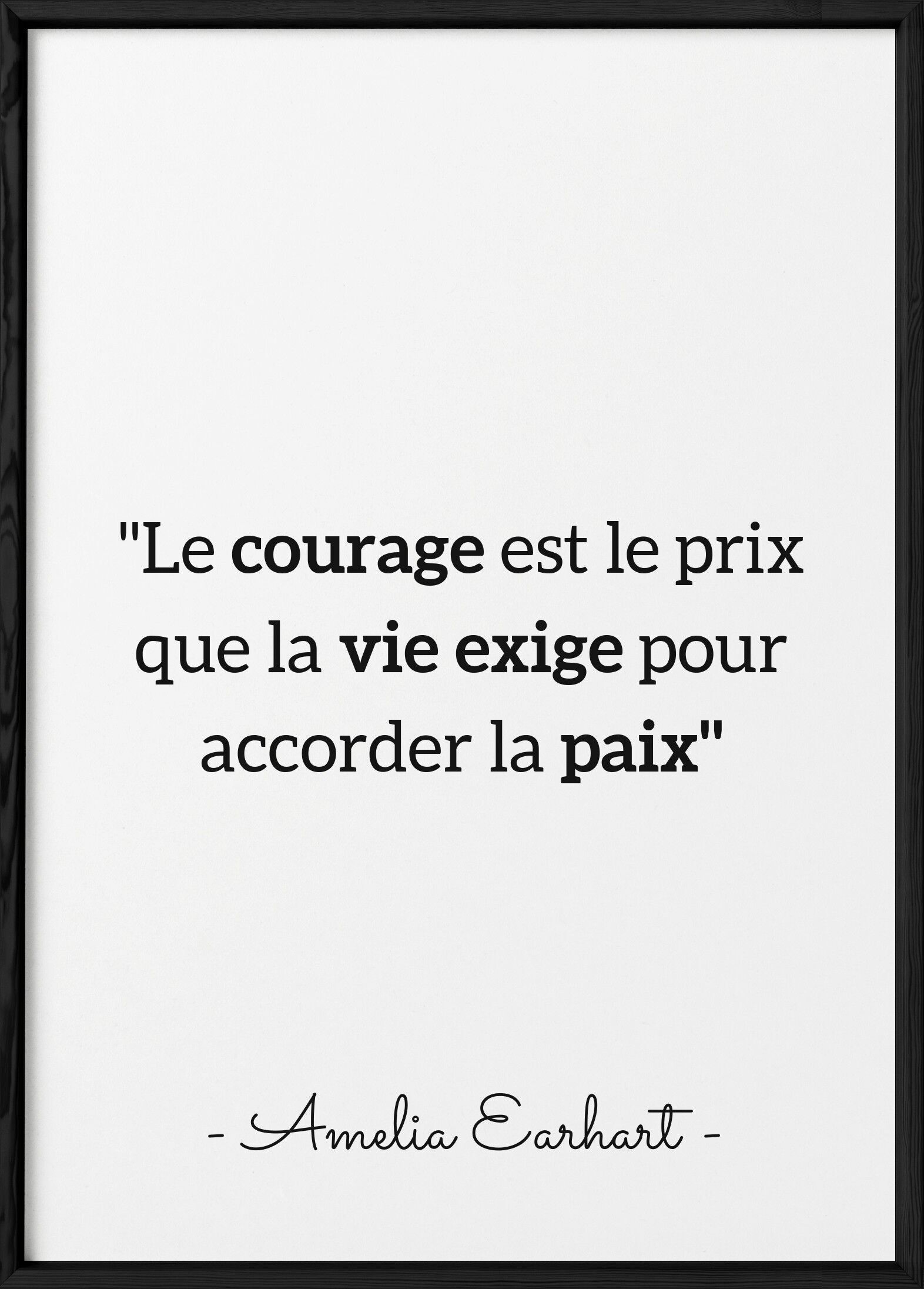 Affiche Amelia Earhart : "Le courage est le prix..."