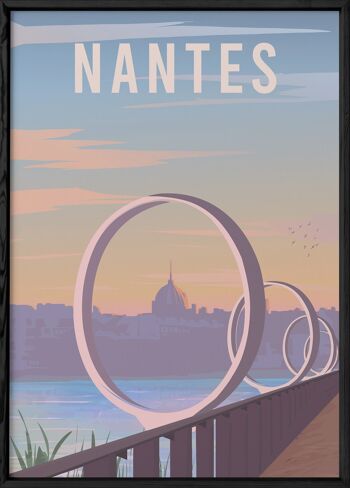 Affiche illustration de la ville de Nantes 2