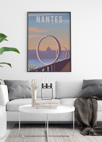 Affiche illustration de la ville de Nantes 3