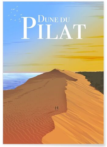 Affiche illustration de la Dune du Pilat 2