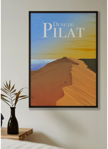 Affiche illustration de la Dune du Pilat 4
