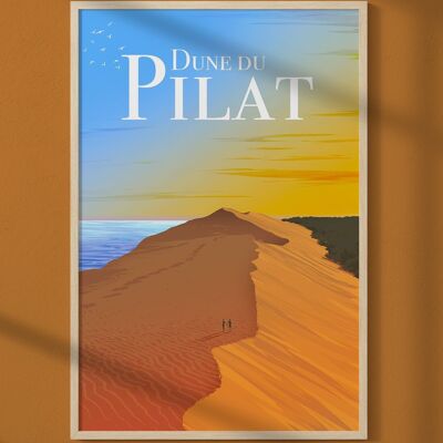 Illustratives Poster der Dune du Pilat