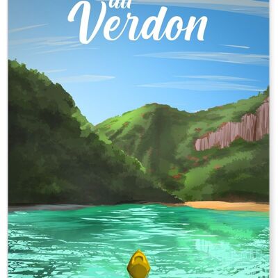 Affiche illustration Les Gorges du Verdon