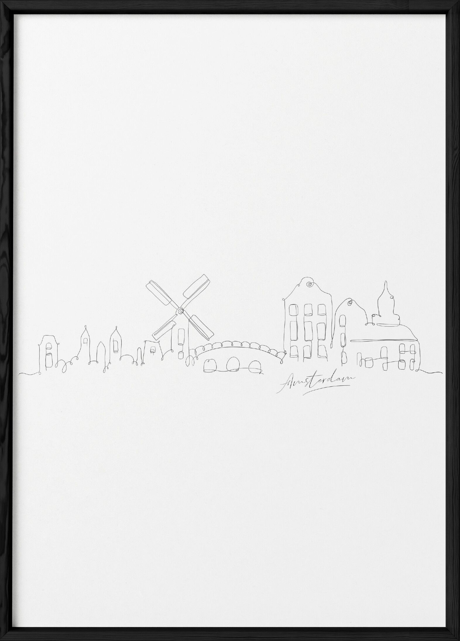 Poster Line Art Amsterdam