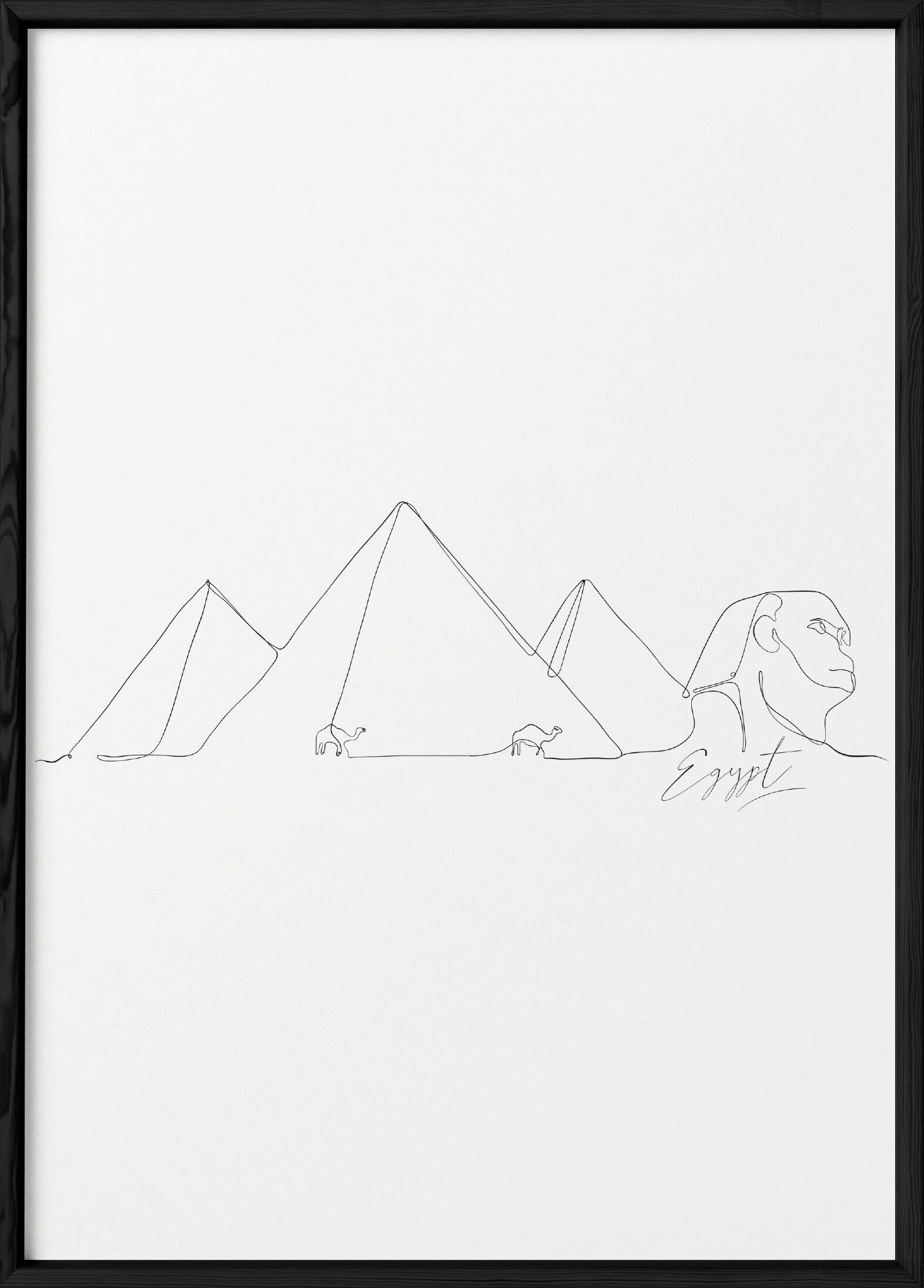 Poster d'arte della linea Egitto