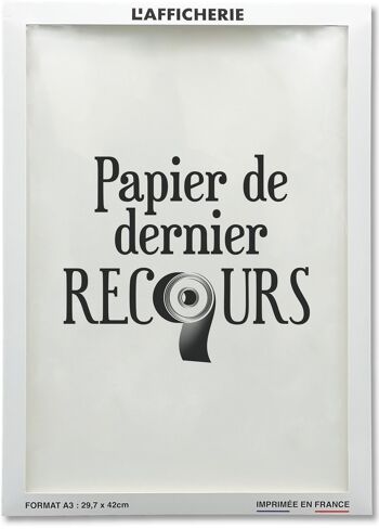 Affiche Papier de dernier recours 2