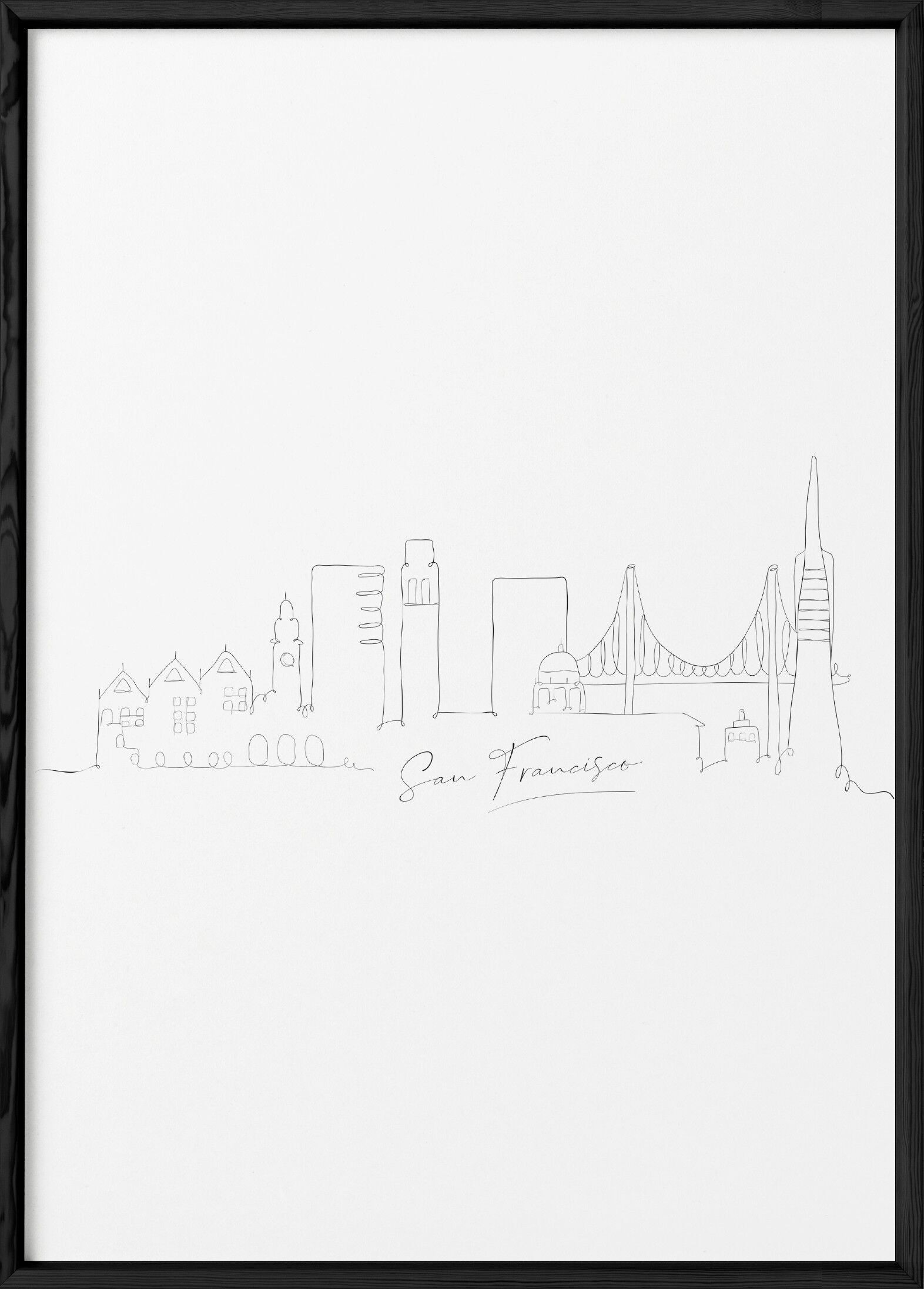 Poster di San Francisco Line Art