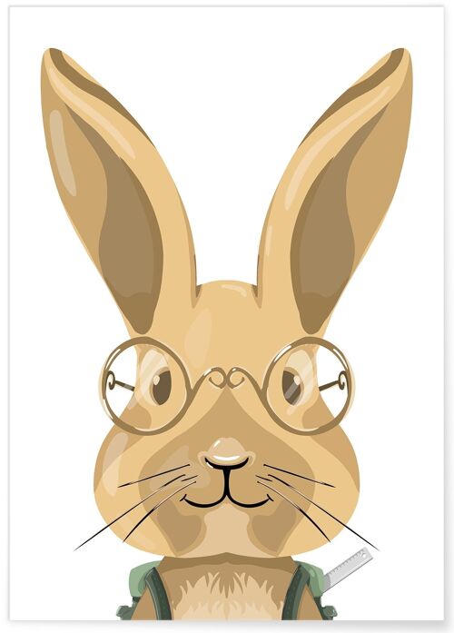 Affiche illustration Lapin