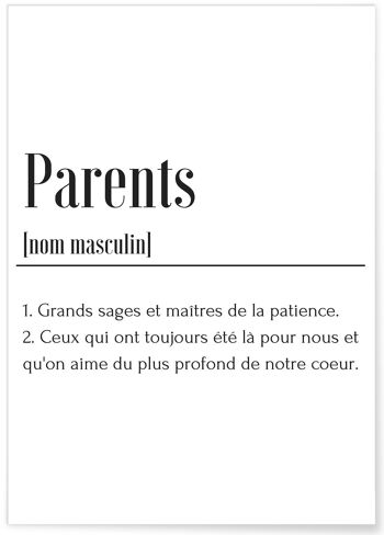 Affiche Définition Parents 1