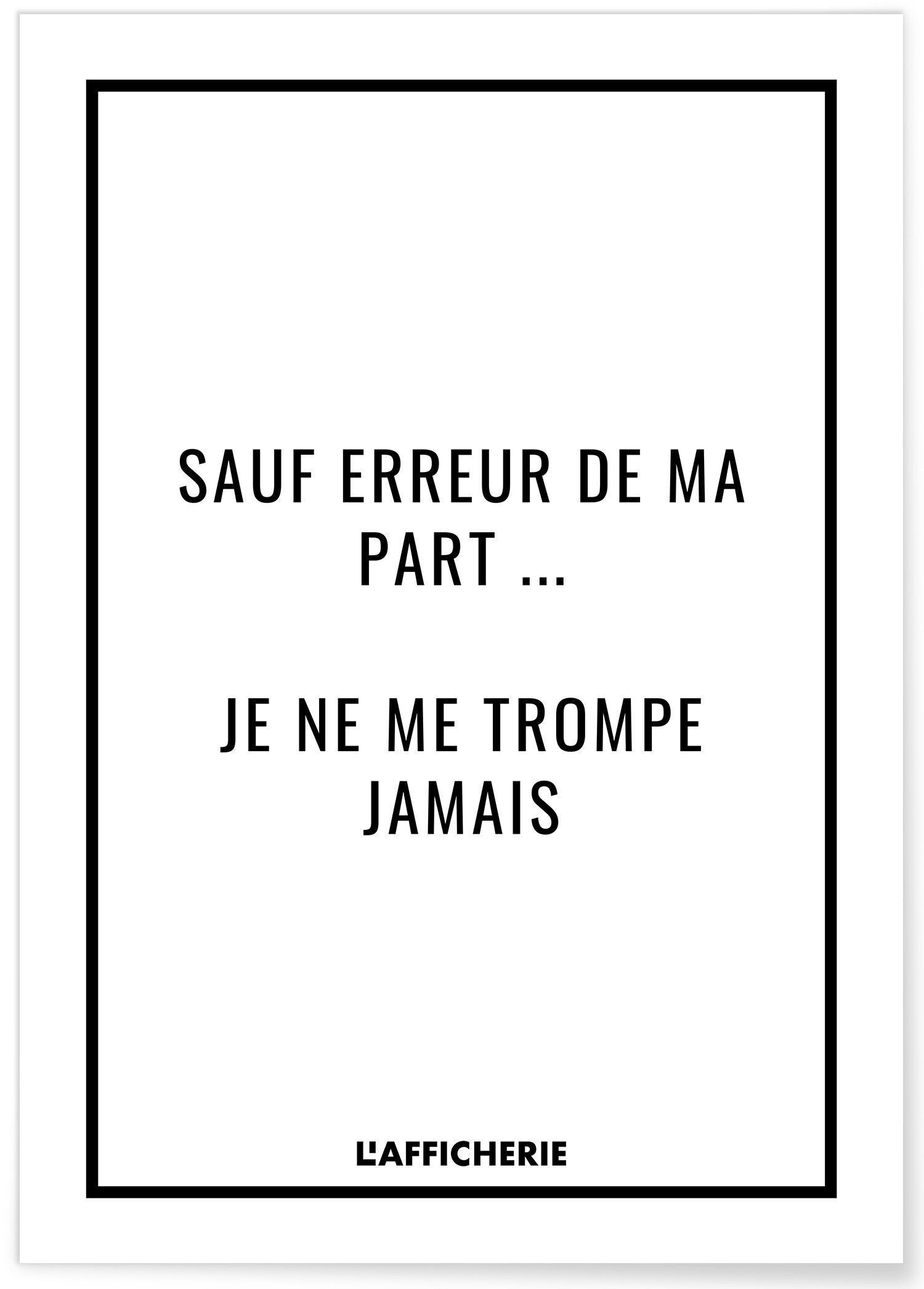 Póster "A menos que me equivoque..."