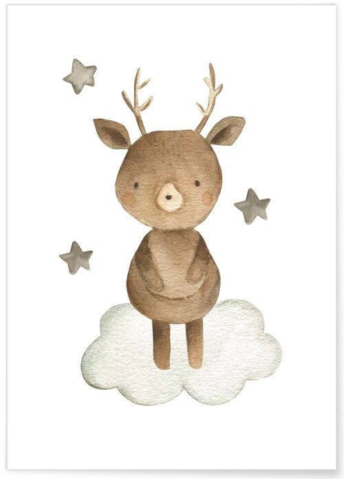 Affiche Enfant  Cerf