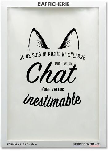 Affiche "Chat inestimable..." - humour 2