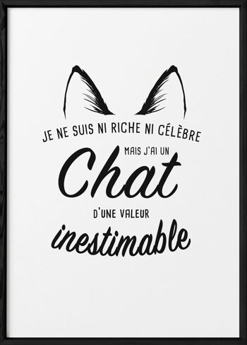 Affiche "Chat inestimable..." - humour 3