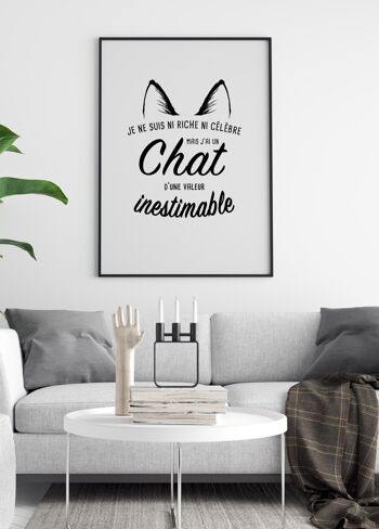 Affiche "Chat inestimable..." - humour 4