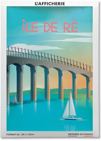 Affiche illustration du Pont de l'Île de Ré 2