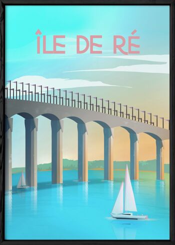 Affiche illustration du Pont de l'Île de Ré 3