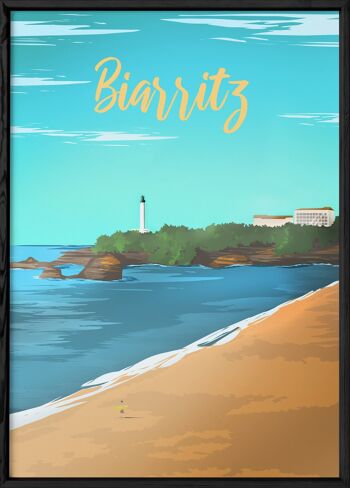 Affiche illustration de la ville de Biarritz 3