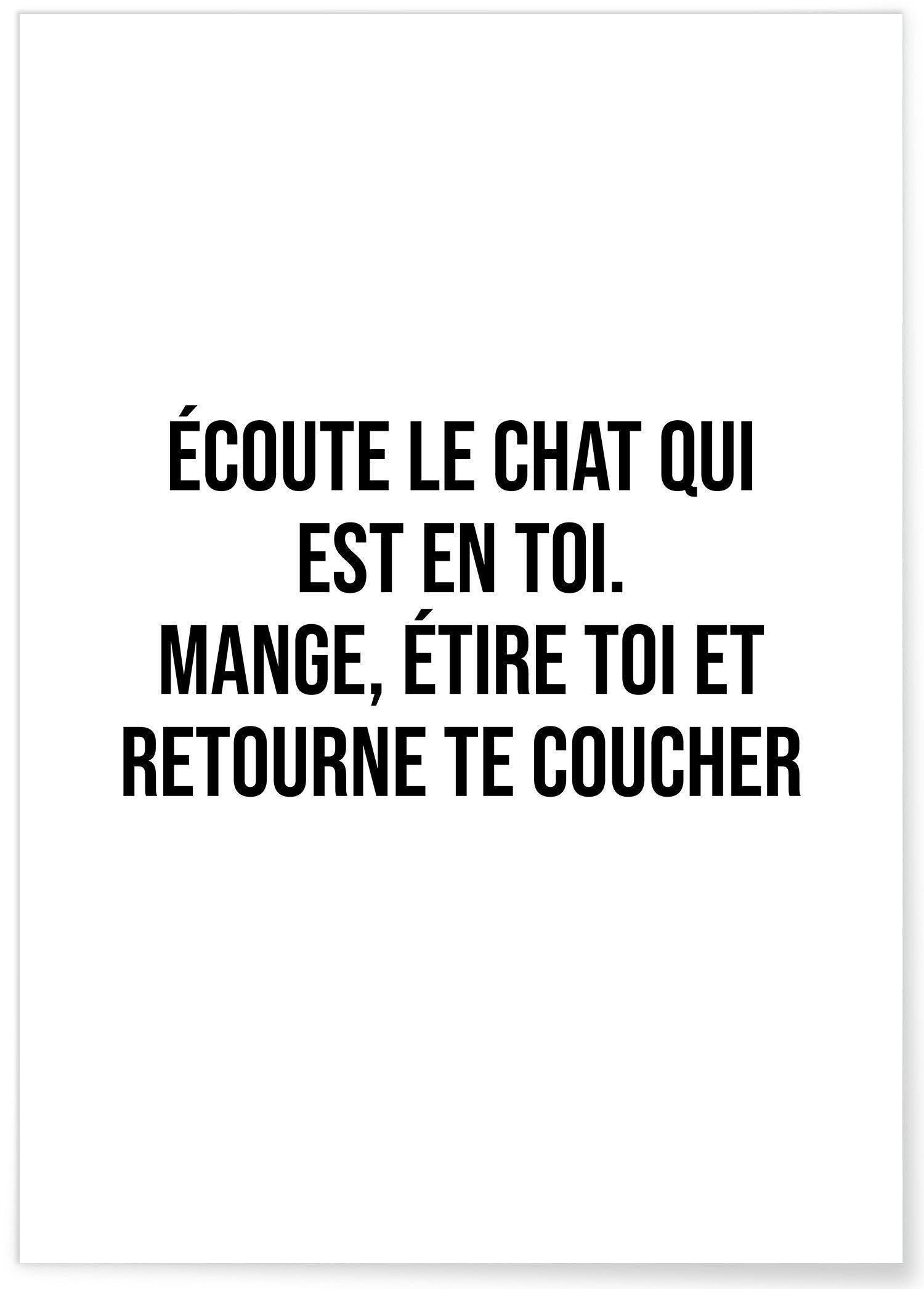 Póster "Escucha al gato que llevas dentro..." - humor