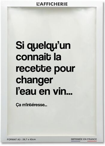 Affiche "Si quelqu'un connait la recette.." 2