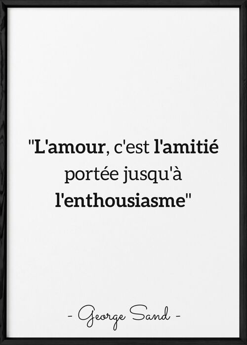Affiche George Sand "L'amour"