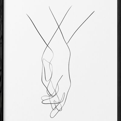 Line Art Hands 2 Poster