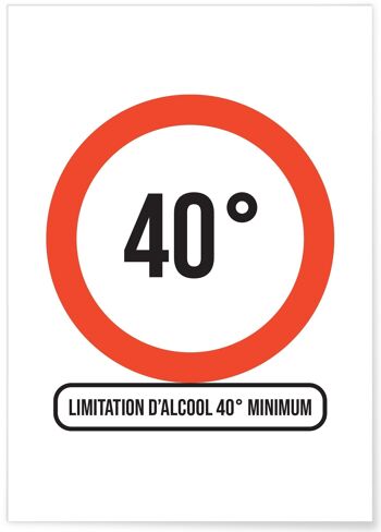 Affiche Limitation 40 degrés 1