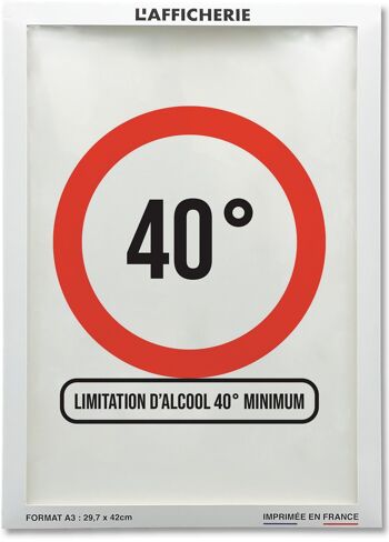 Affiche Limitation 40 degrés 2