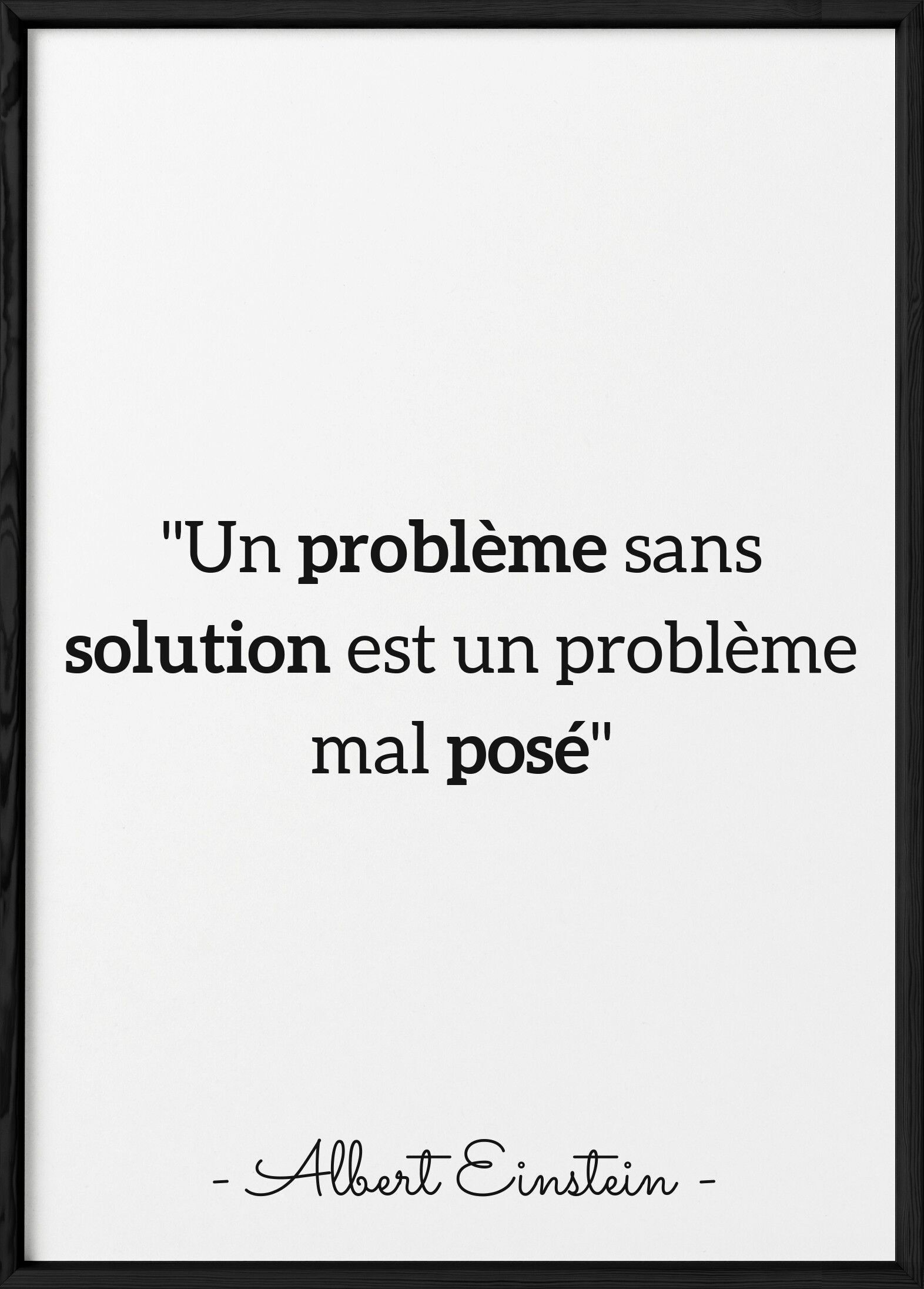 Affiche Einstein : "Un problème sans solution…"