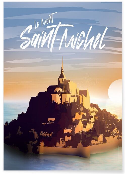 Affiche illustration du Mont-Saint-Michel