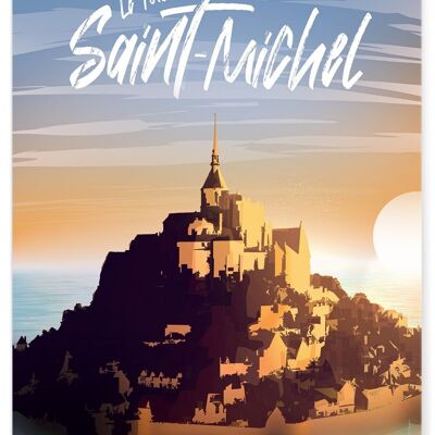 Illustrationsposter von Mont-Saint-Michel