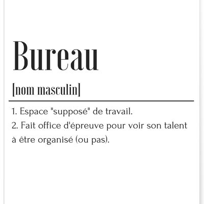 Affiche Définition Bureau