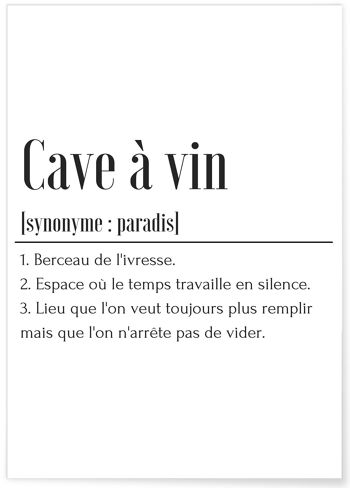 Affiche Définition Cave à Vin 1