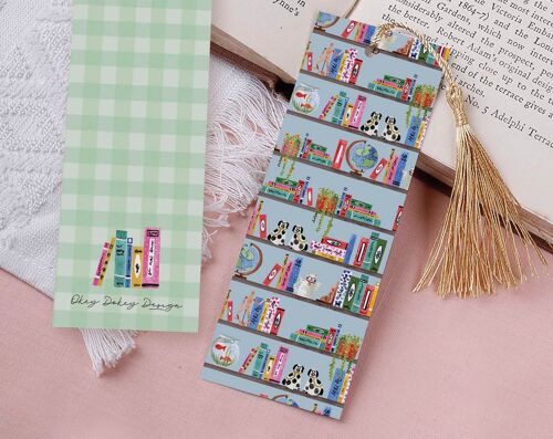 Bookshelf Paper Bookmark With Tassel