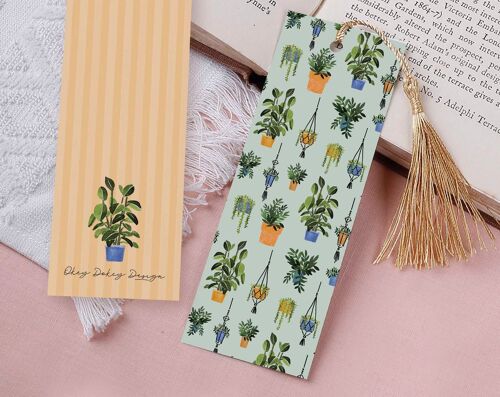 Plant Pot Paper Bookmark With Tassel