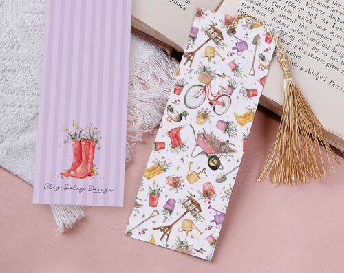 Wellington Boots Paper Bookmark With Tassel