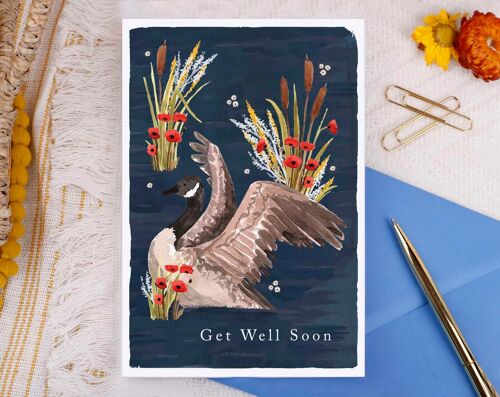 Get Well Soon Goose Greeting Card