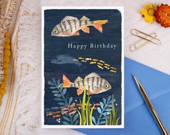 Joyeux anniversaire poisson Carte de vœux