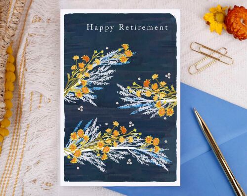 Happy Retirement Flowers Greeting Card