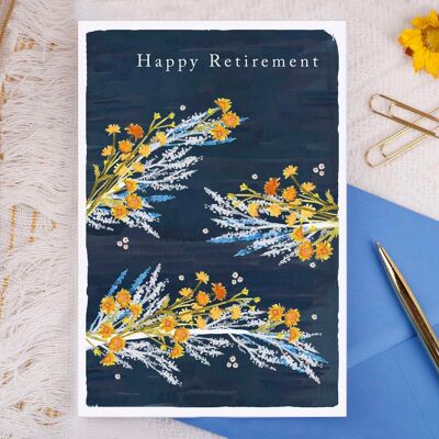 Happy Retirement Flowers Greeting Card