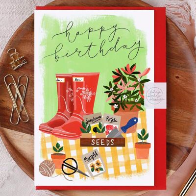 Happy Birthday Seeds Greeting Card