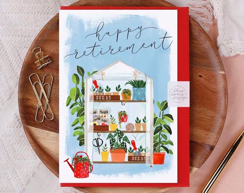 Retirement Greenhouse Greeting Card