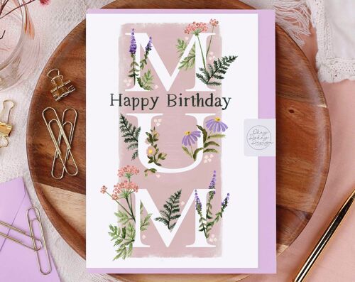 Happy Birthday Mum Greeting Card