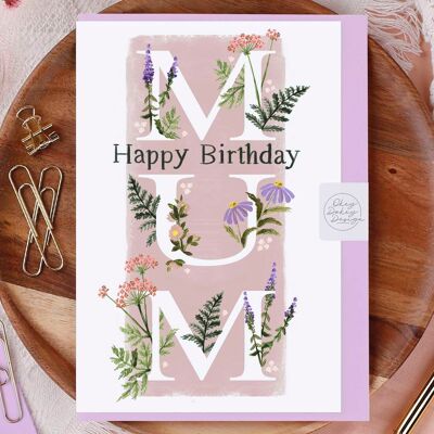 Happy Birthday Mum Greeting Card