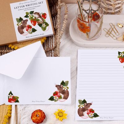 A5 Lined Field Mice Writing Paper
