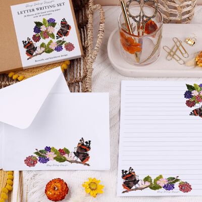 A5 Lined Butterflies Writing Paper