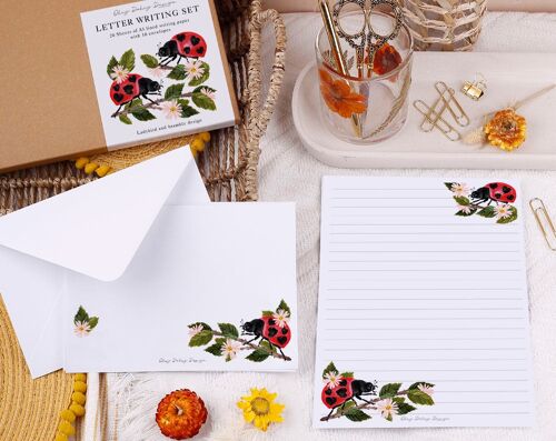 A5 Lined Ladybird Writing Paper