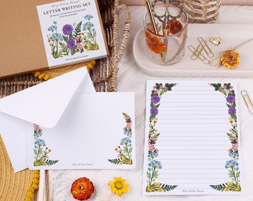 A5 Lined Meadow Writing Paper