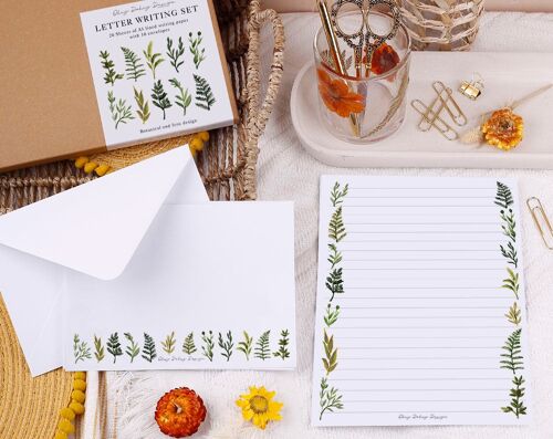 A5 Lined Botanical Writing Paper