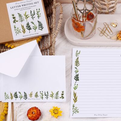 A5 Lined Botanical Writing Paper